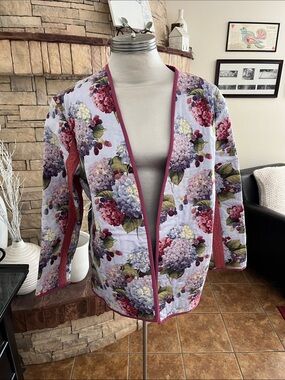 Handcrafted Floral Quilted Jacket Cottagecore